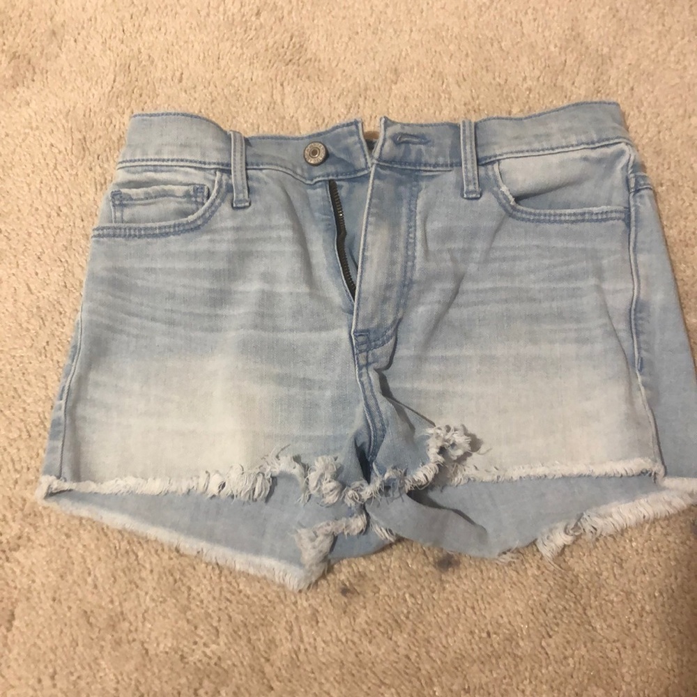 Faded jean shorts